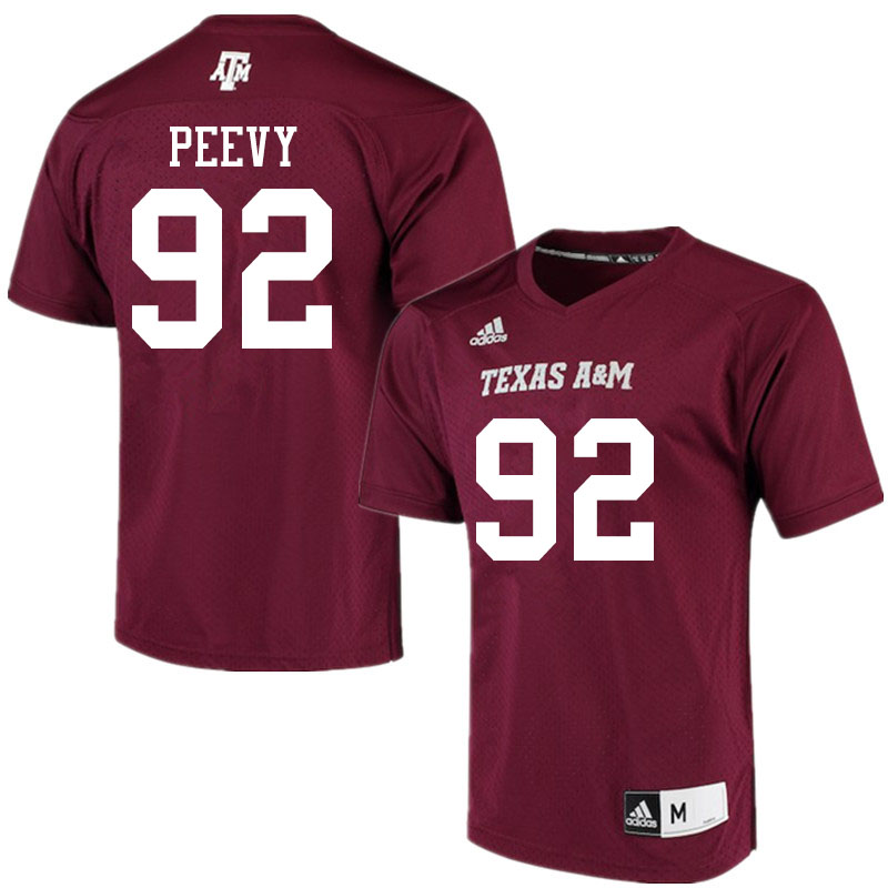 Men #92 Jayden Peevy Texas A&M Aggies College Football Jerseys Sale-Maroon Alumni Player